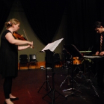 Phoebe Green and Dan Richardson performing "the arrival" by David Chisholm.